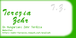 terezia zehr business card