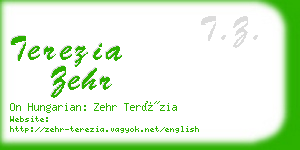 terezia zehr business card
